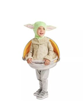 Disney Baby Grogu-Inspired Costume in Green, Tan and Yellow